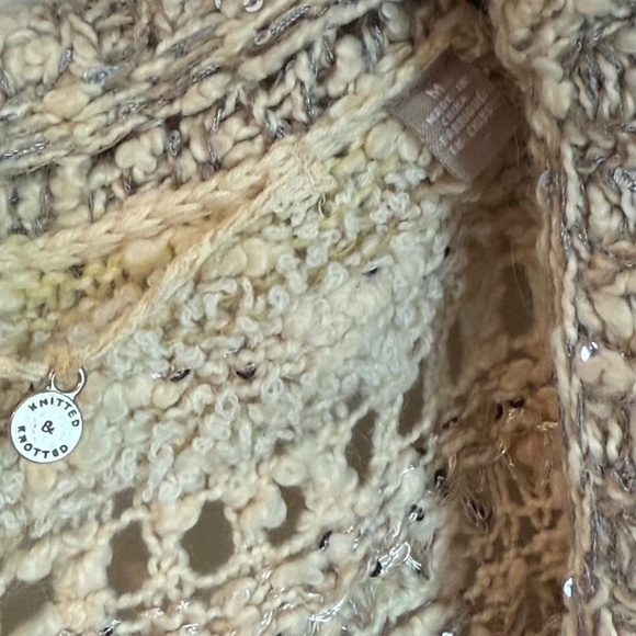 Anthropologie Knitted & Knotted Soubrette Marled Chunky Knit Cardigan Medium - Picture 3 of 9